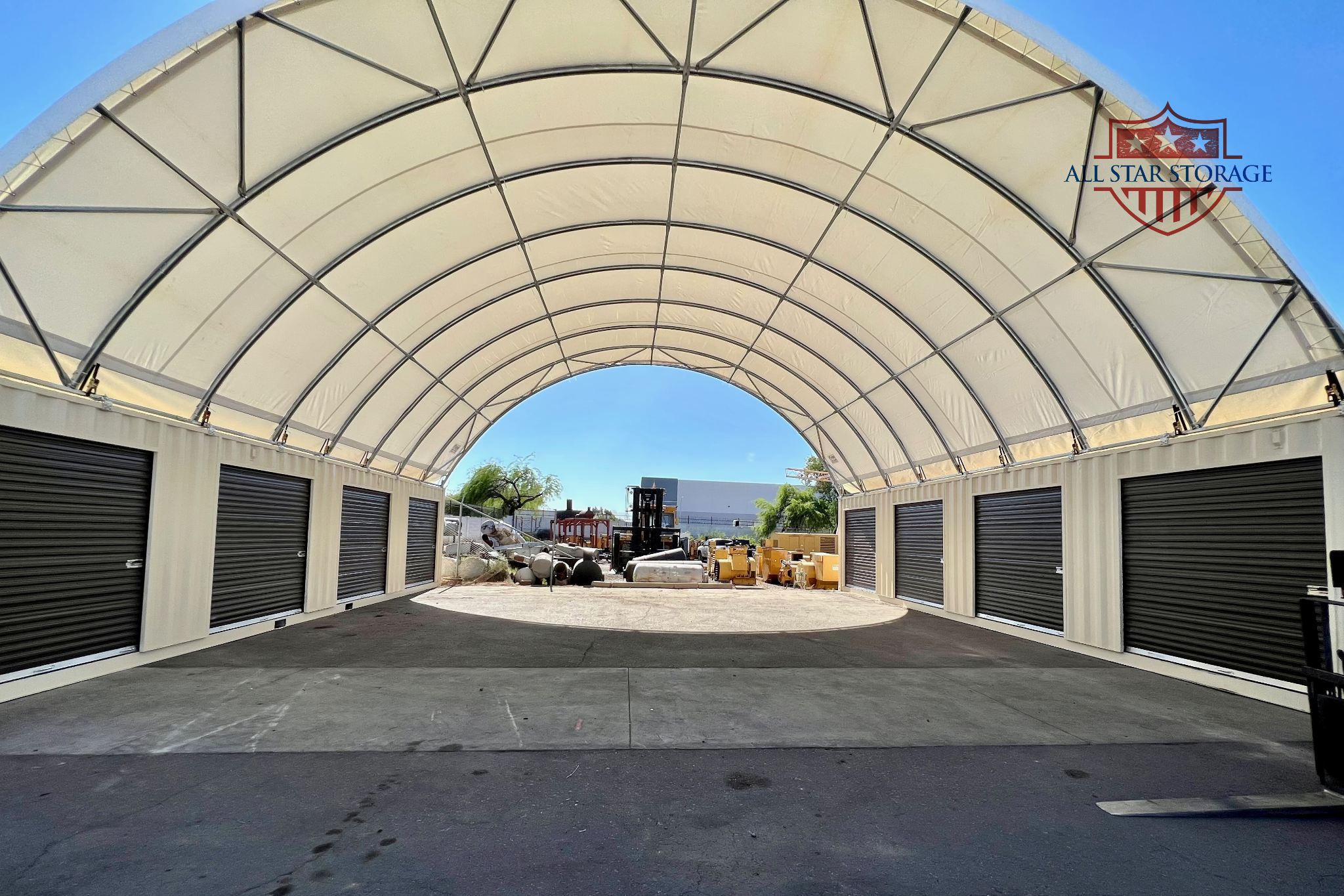 Shipping Containers with Canopy Shade Structure