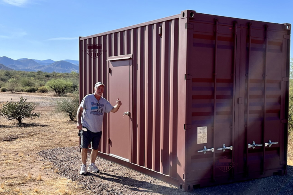 15ft high cube Shipping Container Modified with custom paint and walk