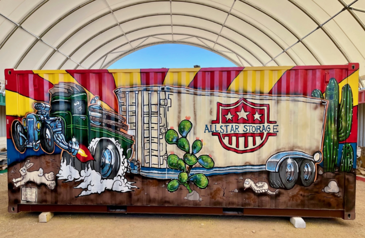 20ft Custom Shipping Container with Graffiti Art