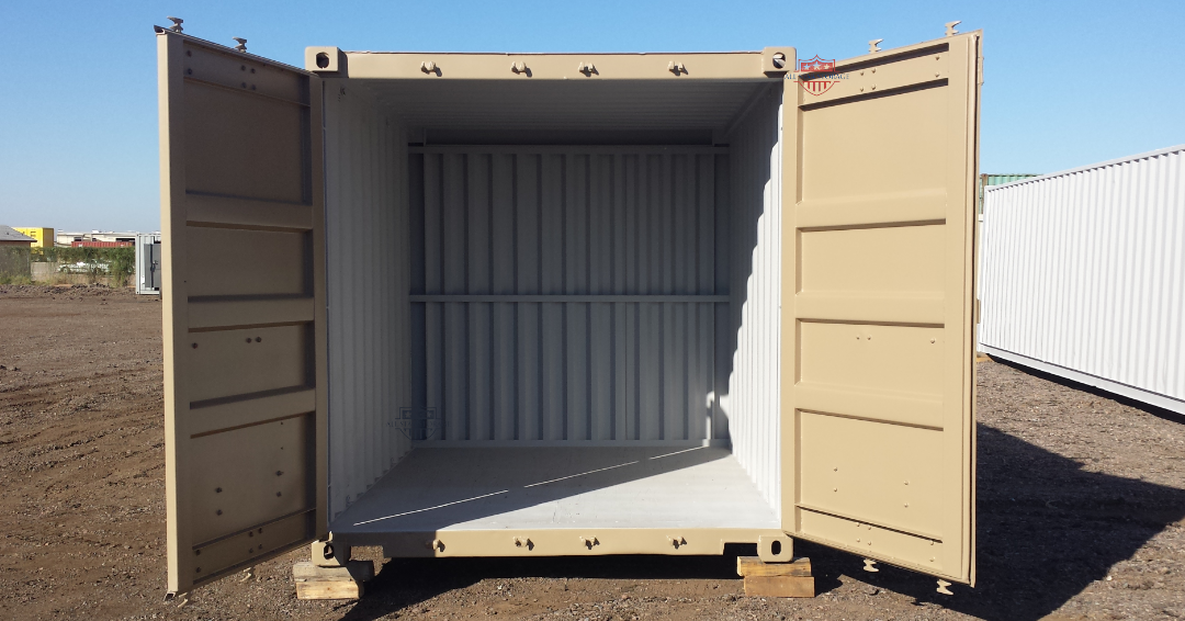 10ft Cargo Door Shipping Container Tan