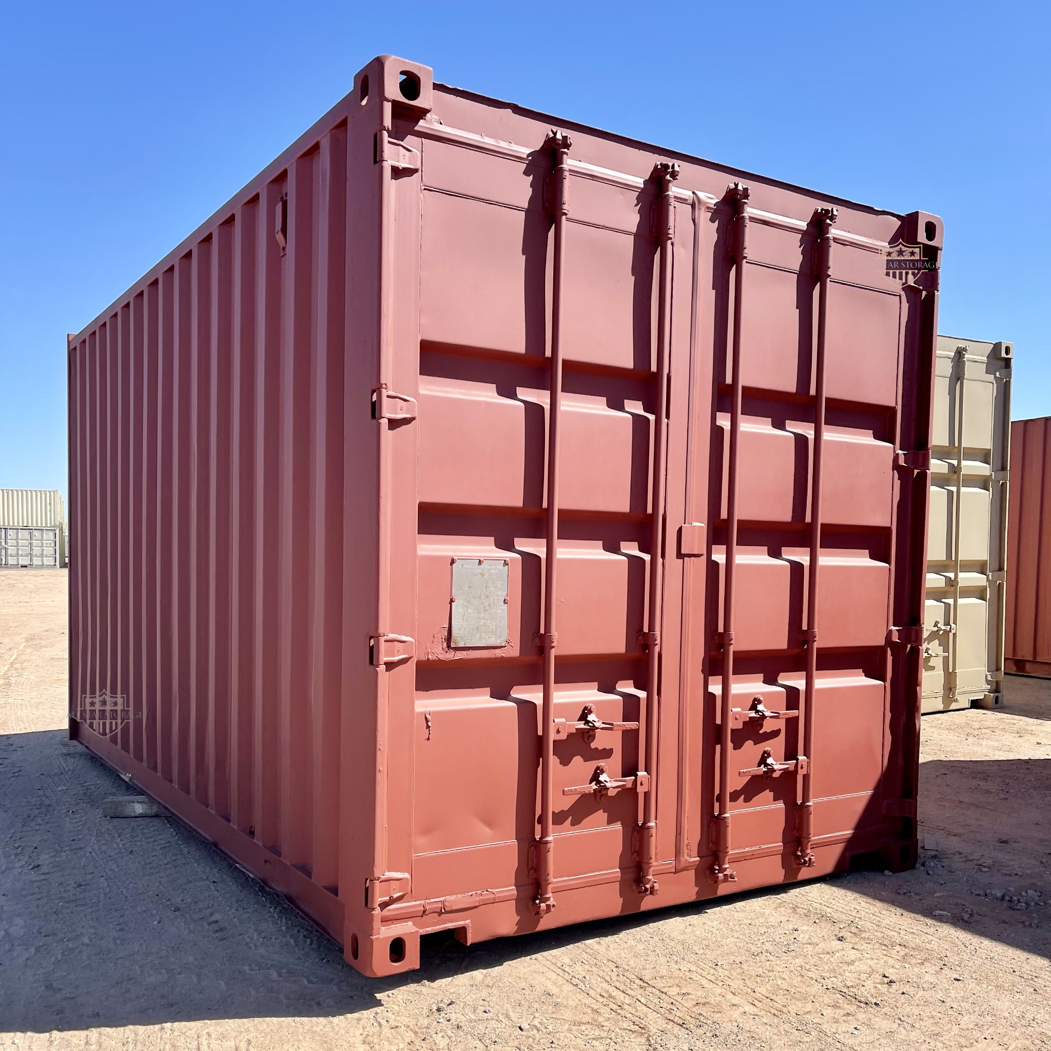 15ft Red Cargo Door Shipping Container