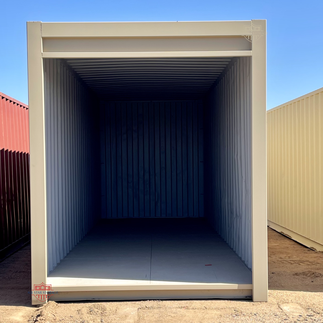 15ft Roll Up Door Beige Shipping Container High Cube