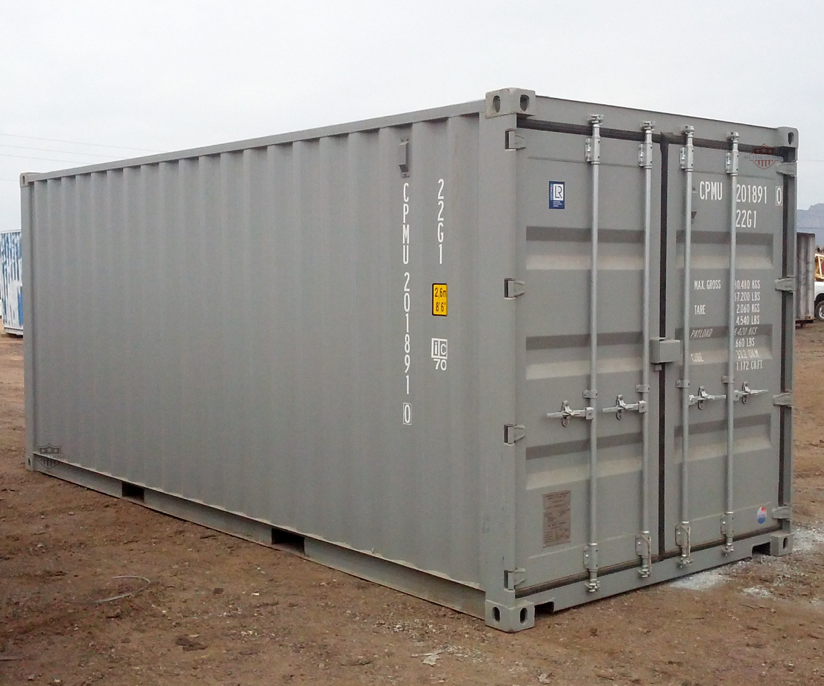 20ft One Trip Shipping Container Grey