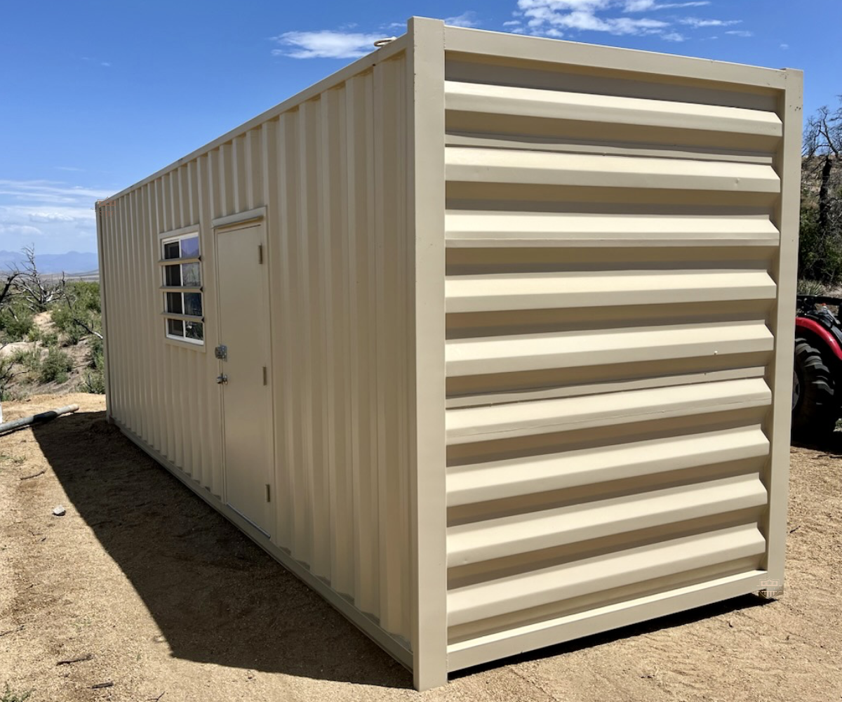 25ft Shipping Container with Window and Walk Door