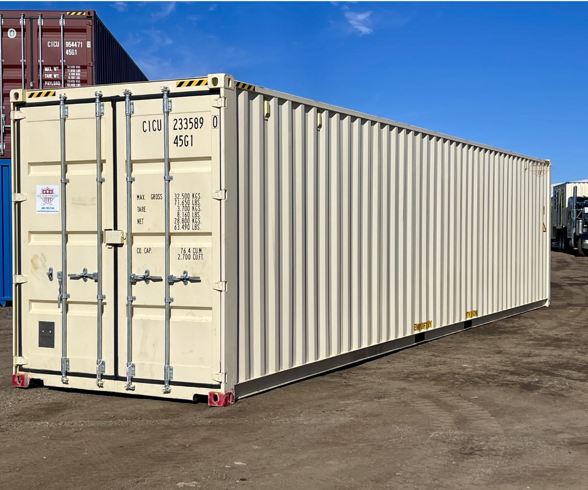 40ft Beige Shipping Container High Cube One Trip