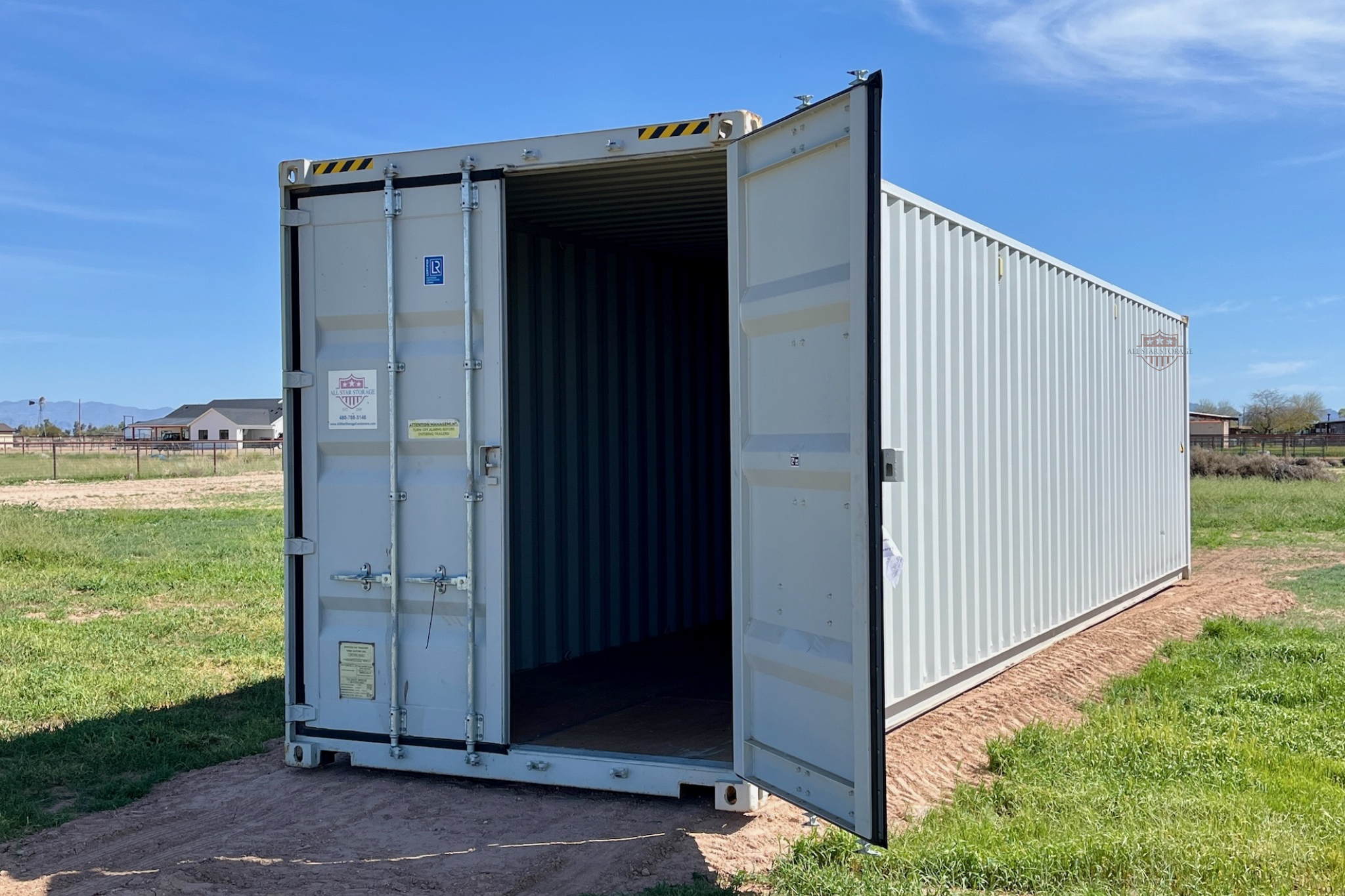 40ft Grey High Cube, One-Trip Shipping Container 40' Custom Shed