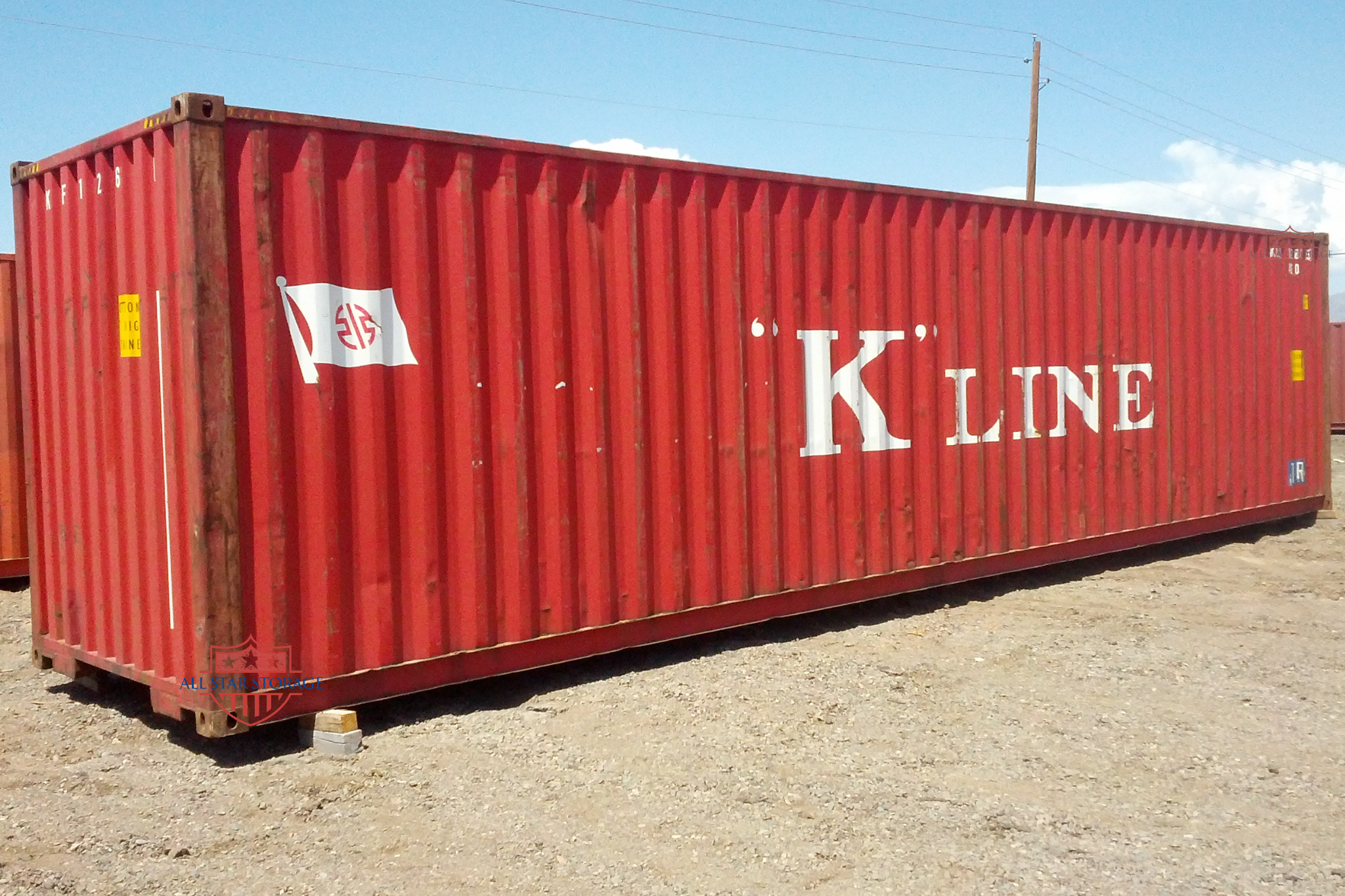 40ft High Cube Grade A Shipping Container K Line Side