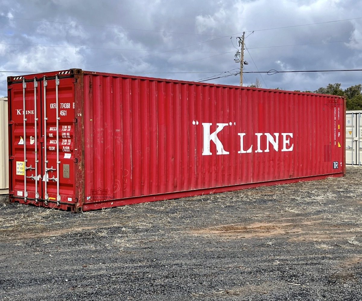 40ft High Cube Grade A Used Shipping Container K-Line Side