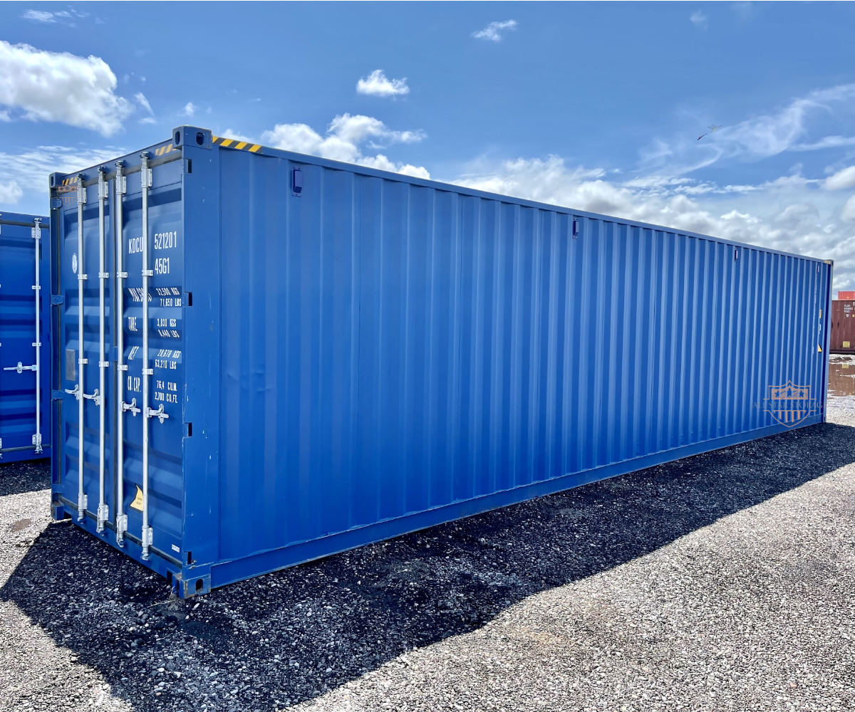 40ft Shipping Container High Cube One Trip Blue