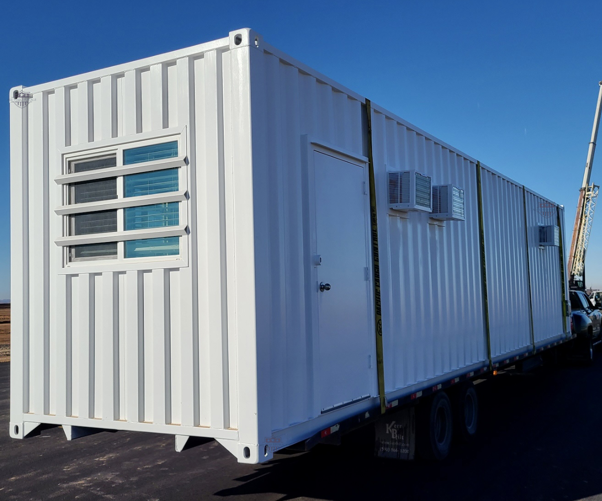 40ft Shipping Container Office with Door, Window, and AC