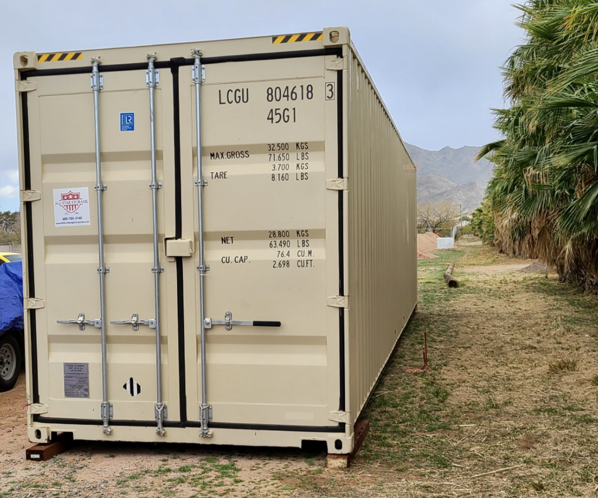 40ft Shipping Container One Trip Beige High Cube