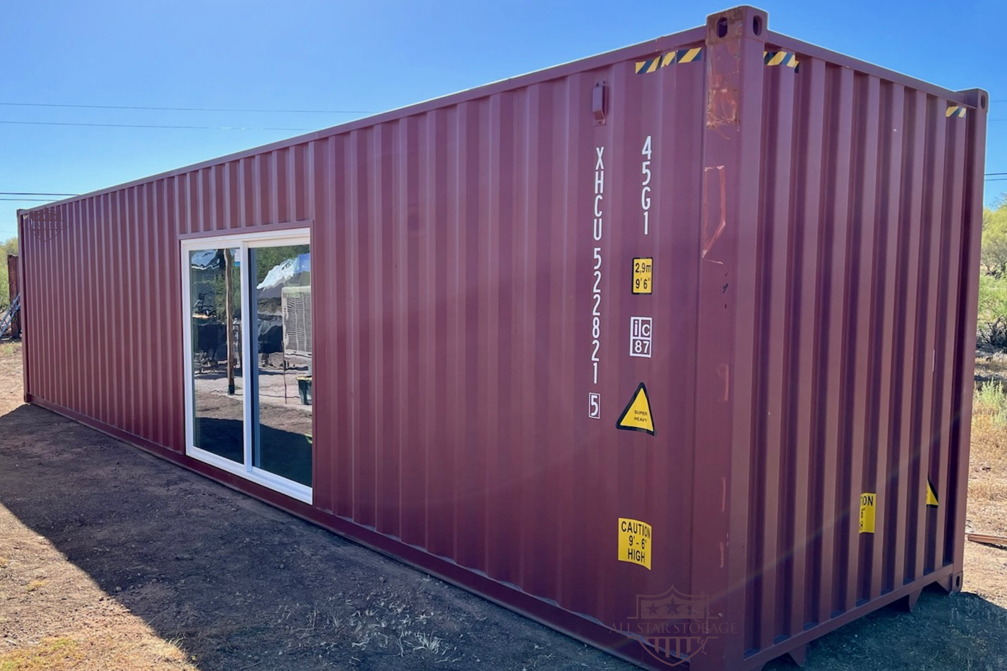 40ft Shipping Container with Sliding Glass Door