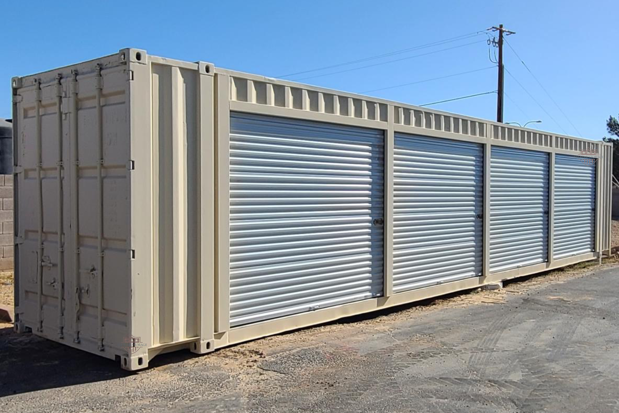 45ft High Cube Shipping Container with 4 Roll Up Doors